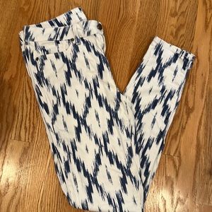 Paige premium denim flame stitched pattern.